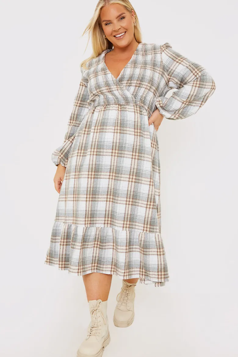 Wrap Front Midi Dress