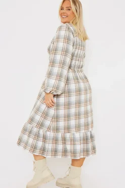 Wrap Front Midi Dress