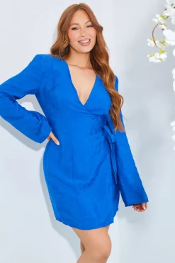 Wrap Jacquard Mini Dress