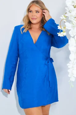 Wrap Jacquard Mini Dress