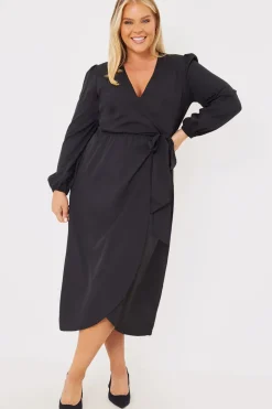 Wrap Waist Midi Dress