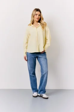 Yellow Oversized Stripe Shirt