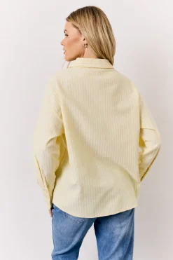 Yellow Oversized Stripe Shirt