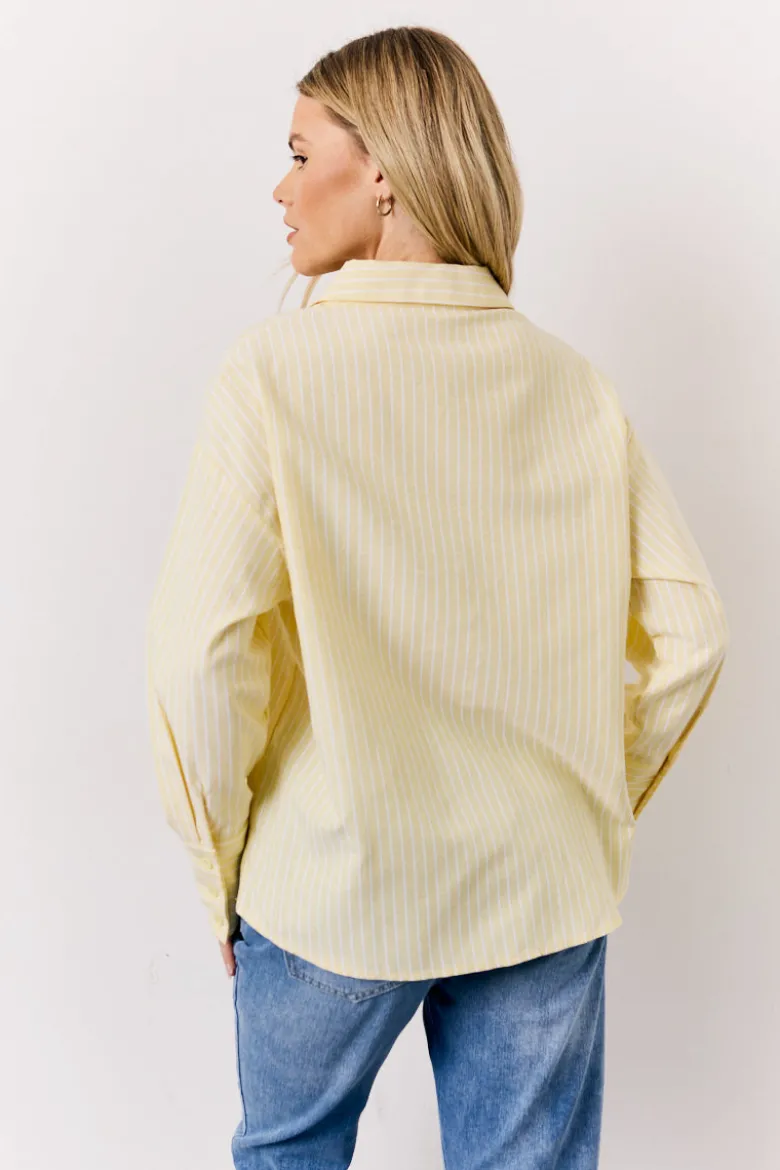 Yellow Oversized Stripe Shirt